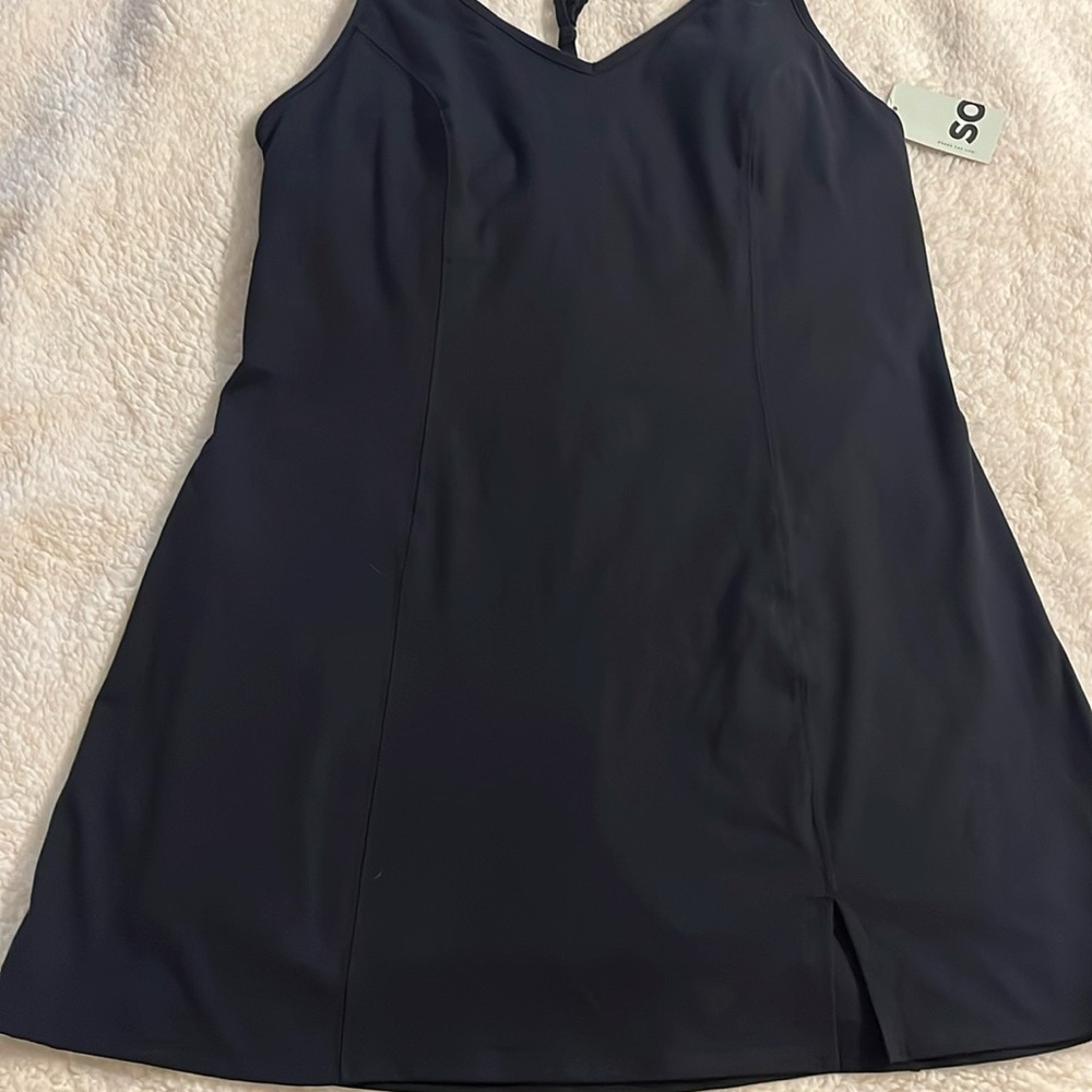 Black exercise dress - size XL - shorts under dress